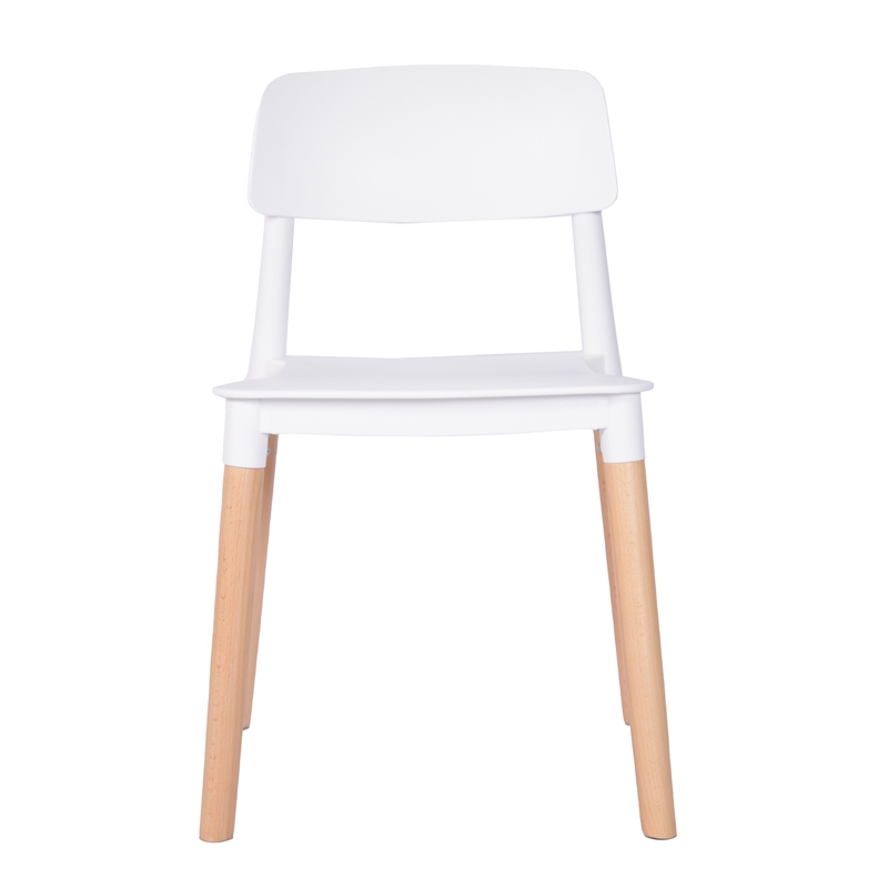 Home Leisure Chair Fancy White Chair Plastic Chair Wooden Legs For Dining Living Room