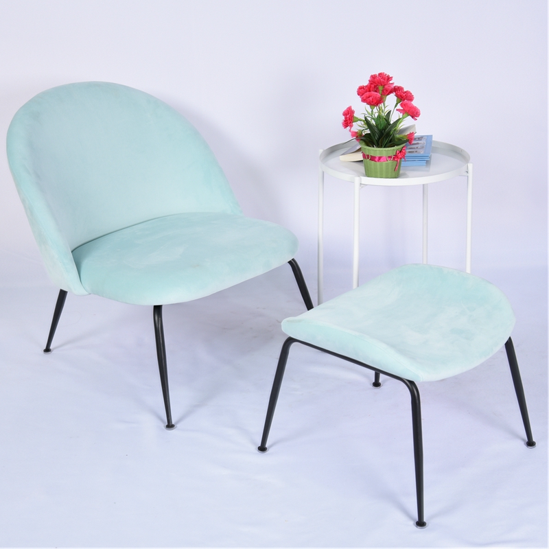 Introduction of Modern Nordic Luxury Fabric Green Velvet Steel Leg Lounge Leisure Dinning Chairs