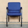 Custom Color Upholstered Arm Church Chair Stackable Iron Frame Modern Worship Seating for Religious Venue & Auditorium