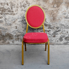 Factory Wholesale Stackable Metal Banquet Chair 25mm Iron Tube Stable Stackable Wedding Hotel Event Chair Custom Color