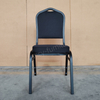 Banquet Chair Modern Metal Fabric Stackable Stable Commercial Hotel Dining Chair Solid Back Foam Cushion Iron Legs Chairs