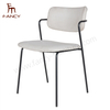 Modern Nordic Luxury Gold Fabric Velvet Dining Room Chair Cream Color Dining Chair for Dining Table