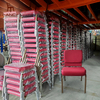 Factory Sale Stackable Metal Church Chairs Versatile Iron Furniture for Home Office Bedroom Dining Hotel Church Living Room