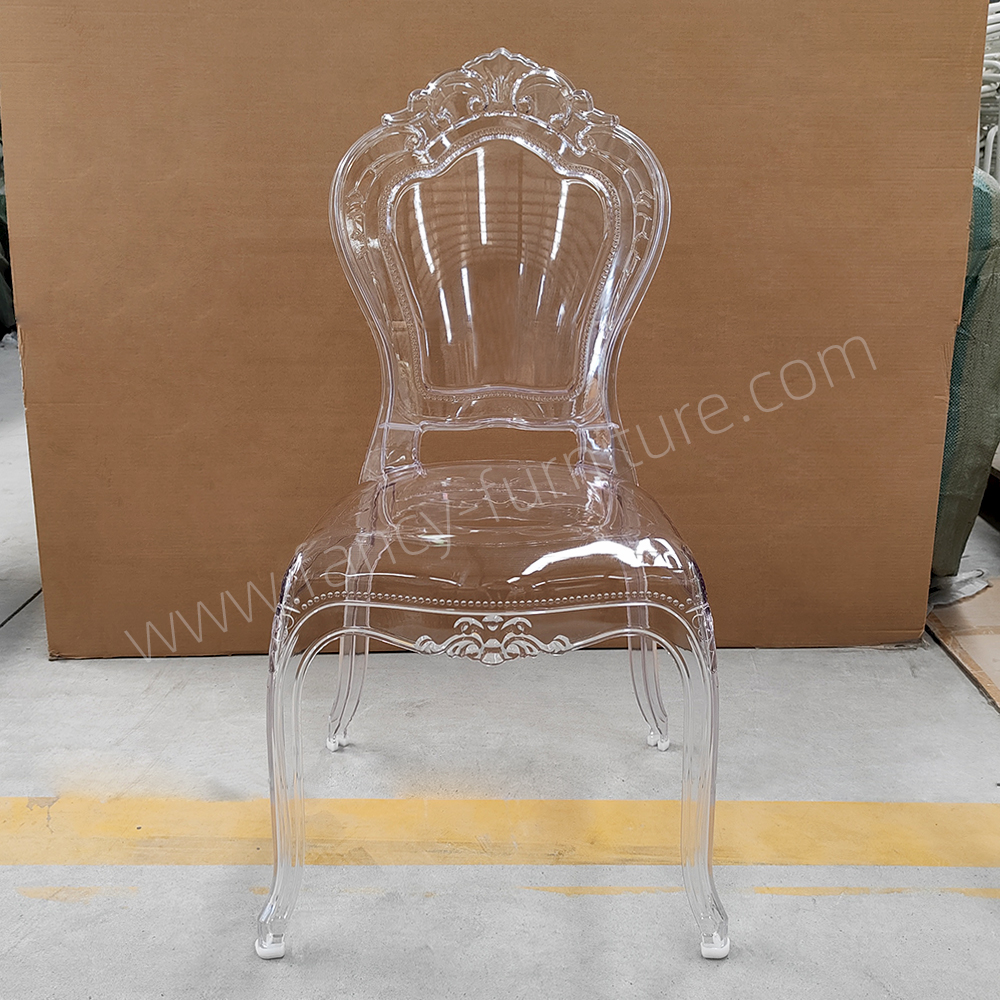 Modern Clear Plastic Dining Chair-Durable Waterproof Portable for Home Hotel & Outdoor Use