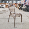 Modern Clear Plastic Dining Chair-Durable Waterproof Portable Smile Furniture with 2-Year Warranty for Home Hotel & Outdoor Use