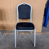 Modern Stackable Stable Metal Fabric Iron Legs Solid Back Commercial Foam Cushion Home Office Banquet Chair