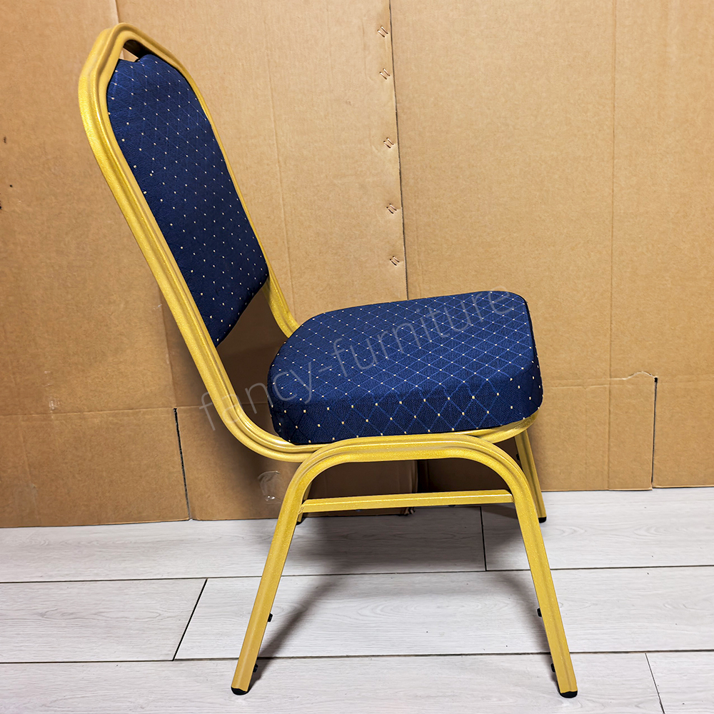 Factory Sale Wholesale Chinese Design Stackable Durable Fabric Banquet Chairs Customizable Logos Commercial Use Event Seating
