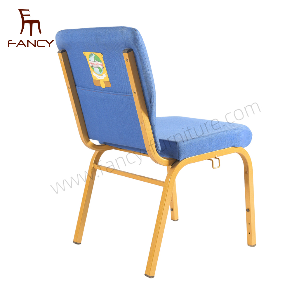 Wholesale Cheap Stackable Upholstered Metal Interlocking Theater Price Chairs for Auditorium Furniture Padded Church Chair