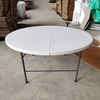 Portable Foldable Plastic Table - Round & Rectangular Heavy Duty Folding Tables for Home Outdoor Camping Parties