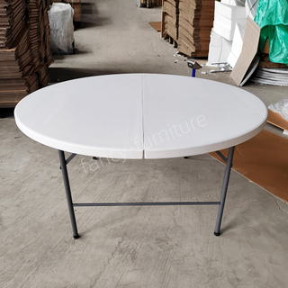 Portable Foldable Plastic Table - Round & Rectangular Heavy Duty Folding Tables for Home Outdoor Camping Parties