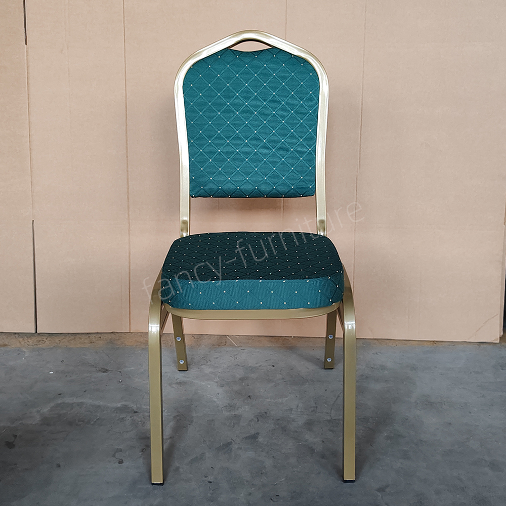 Wholesale Cheap Price Modern Iron Stackable Durable Stable Solid Back Indoor Use Dining Banquet Chair for Hotel