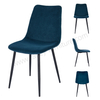 Factory Direct Velvet Dining Chair with Black Ripple Legs Customizable Upholstered Chair