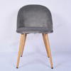 Modern Velvet Dining Chair with Metal Legs Durable Upholstery Non-Foldable for Home & Hotel Use
