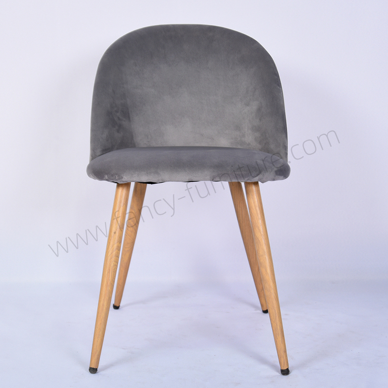 Modern Velvet Dining Chair with Metal Legs Durable Upholstery Non-Foldable for Home & Hotel Use