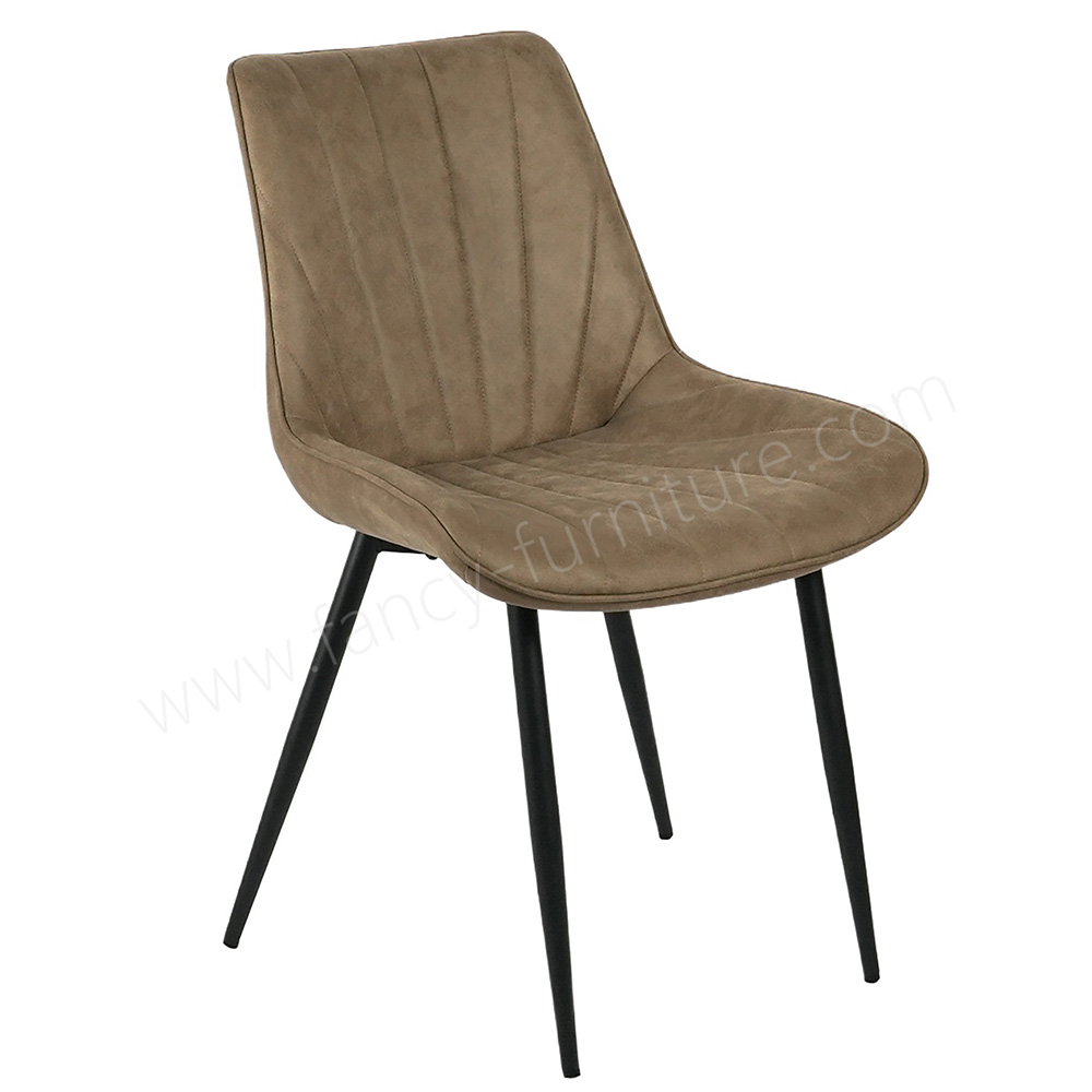 Soft Upholstered Modern Dining Chair with Durable Metal Legs for Home & Hotel Use
