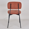Linen Fabric Upholstered Dining Chair with Metal Legs, Modern Side Chair for Kitchen Living Room