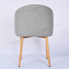 Modern Linen Dining Chair with Metal Legs Durable Upholstery Non-Foldable for Home & Hotel Use