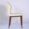 Modern PU Leather Upholstered Dining Chair with Wood Effect Metal Legs for Restaurant, Hotel, Cafe And Home Kitchen