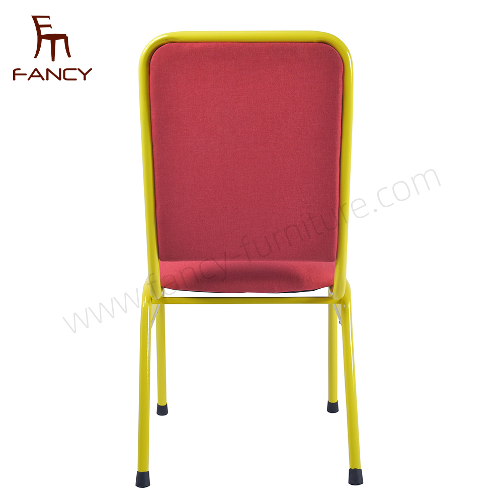 Fancy Luxury Stackable Rental Gold Metal Iron Steel Wedding Banquet Hotel Chair Cheap Factory Price