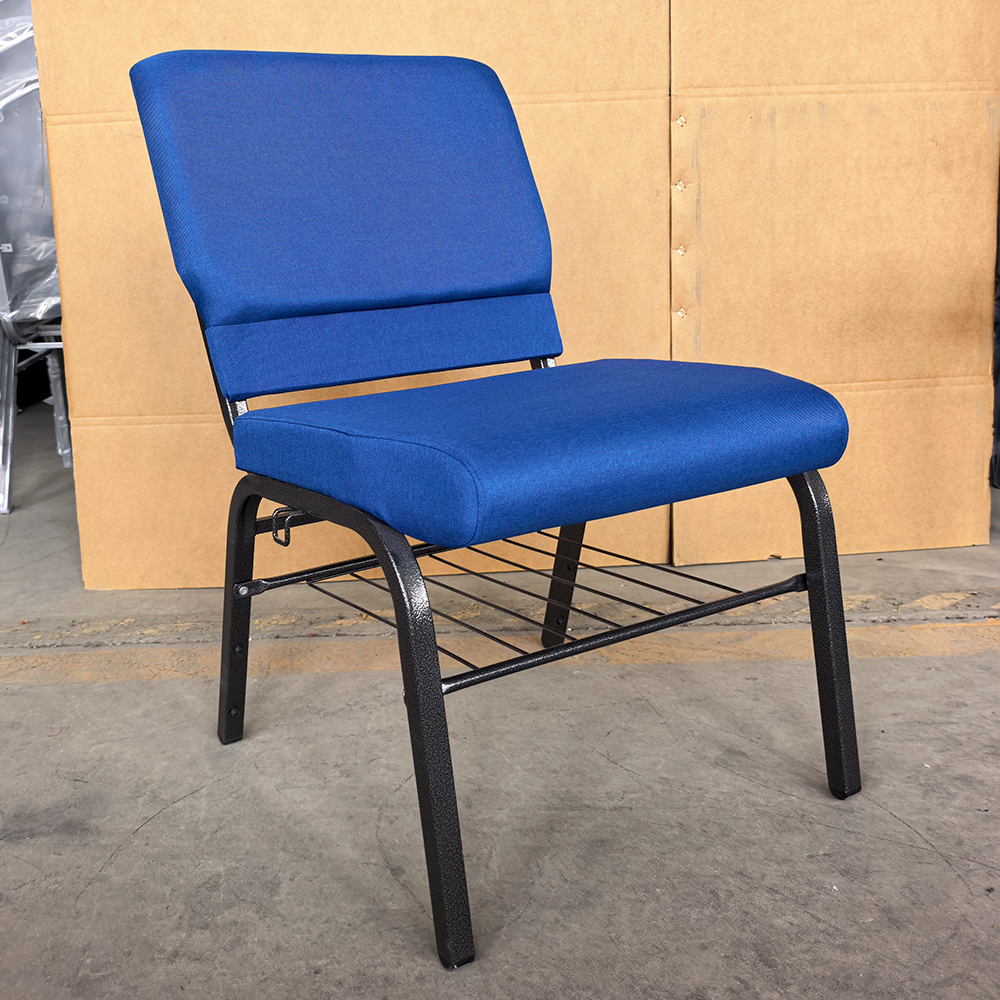 High-quality Church Chairs, Featuring A Logo And Bookshelf Design. OEM Customization Is Available, Allowing You To Add Your Own Logo And Change Colors. Suitable for Churches And Other Places of Worshi