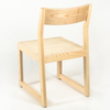 Factory Wholesale Ash Wood Dining Chair, Unfinished Natural Wood Frame, Minimalist Style for Living Room & Restaurant