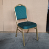 Used Hotel Banquet Chairs Cheap Stackable Stable Modern Metal Fabric Solid Back Foam Cushion Iron Legs Smile Banquet Chair