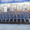 Wholesale Fancy Banquet Chairs Modern Metal Fabric Stackable Stable Commercial Hotel Dining Chair Solid Back Foam Cushion Iron