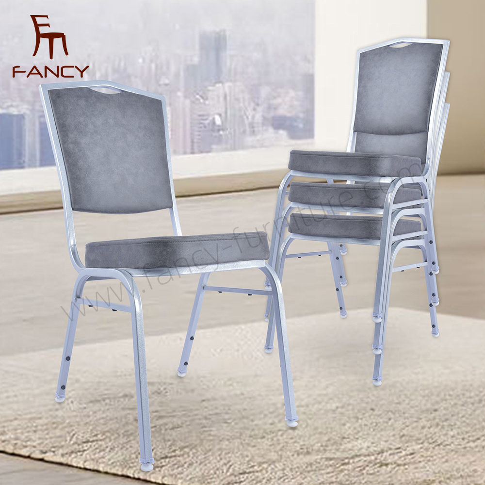 Simple Design School Canteen Furniture Hostel Lobby Soft Metal Frame Banquet Chair for Sales