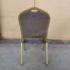 Popular Conference Chair Iron Legs Stackable Stable Solid Back Commercial Hotel Dining Indoor Outdoor Use Banquet Chair