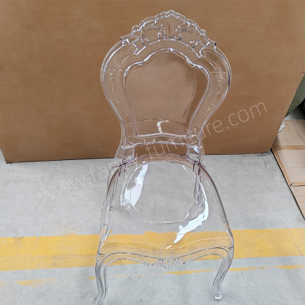 Modern Clear Plastic Dining Chair-Durable Waterproof Portable for Home Hotel & Outdoor Use