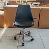 Modern Ergonomic Swivel Desk Chair, Adjustable Height Base, Plastic Backrest with Soft PU Seat, Perfect for Home Office