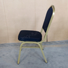 Wholesale Wedding Event Modern Stackable Metal Fabric Iron Legs Solid Back Commercial Foam Cushion Banquet Chair