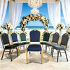 Factory Sale Wholesale Chinese Design Stackable Durable Fabric Banquet Chairs Customizable Logos Commercial Use Event Seating