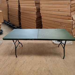 Portable Folding Plastic Table-HDPE Heavy Duty Waterproof Rectangular Table for Home Dining Hotel Camping Parties & Picnics