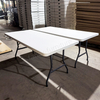 Portable Folding HDPE Plastic Heavy Duty Waterproof Rectangular Outdoor Dining Table for Camping Parties Furniture
