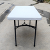 White Folding Plastic Table - Heavy Duty HDPE Rectangular Foldable Table for Outdoor Camping Party Banquet Events