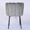 Modern Hotel Dining Chair with Dutch Velvet Upholstery And Black Spray Frame Home Furniture