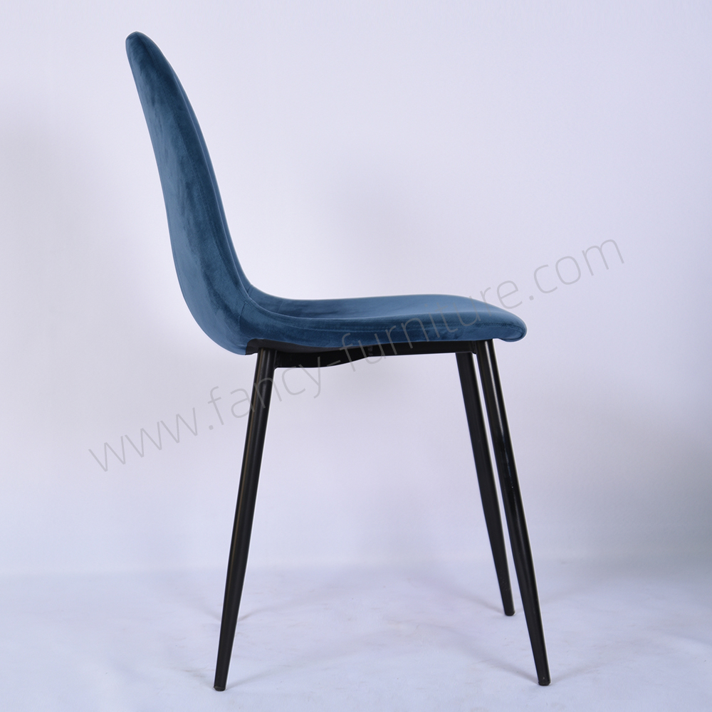 Modern Velvet Dining Chair with Metal Legs Durable Upholstery for Home & Hotel Use
