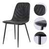 Modern High Quality Black PU Leather Dining Chair Comfortable Ergonomic Chair for Home Restaurant Cafe