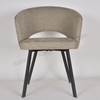 European High-End Dining Chairs for Home Bar Apartment Modern Grain Metal Legs Quality Fabric Popular for Restaurant Use
