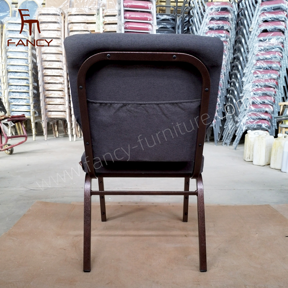 Useding Cheap Metal Church Chair Wholesale Upholstered Used Auditorium Rental Wedding Chairs for Church