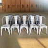 Sturdy Durable Industrial Antique Iron Stackable Dining Chair with Metal Legs for Home And Commercial Use