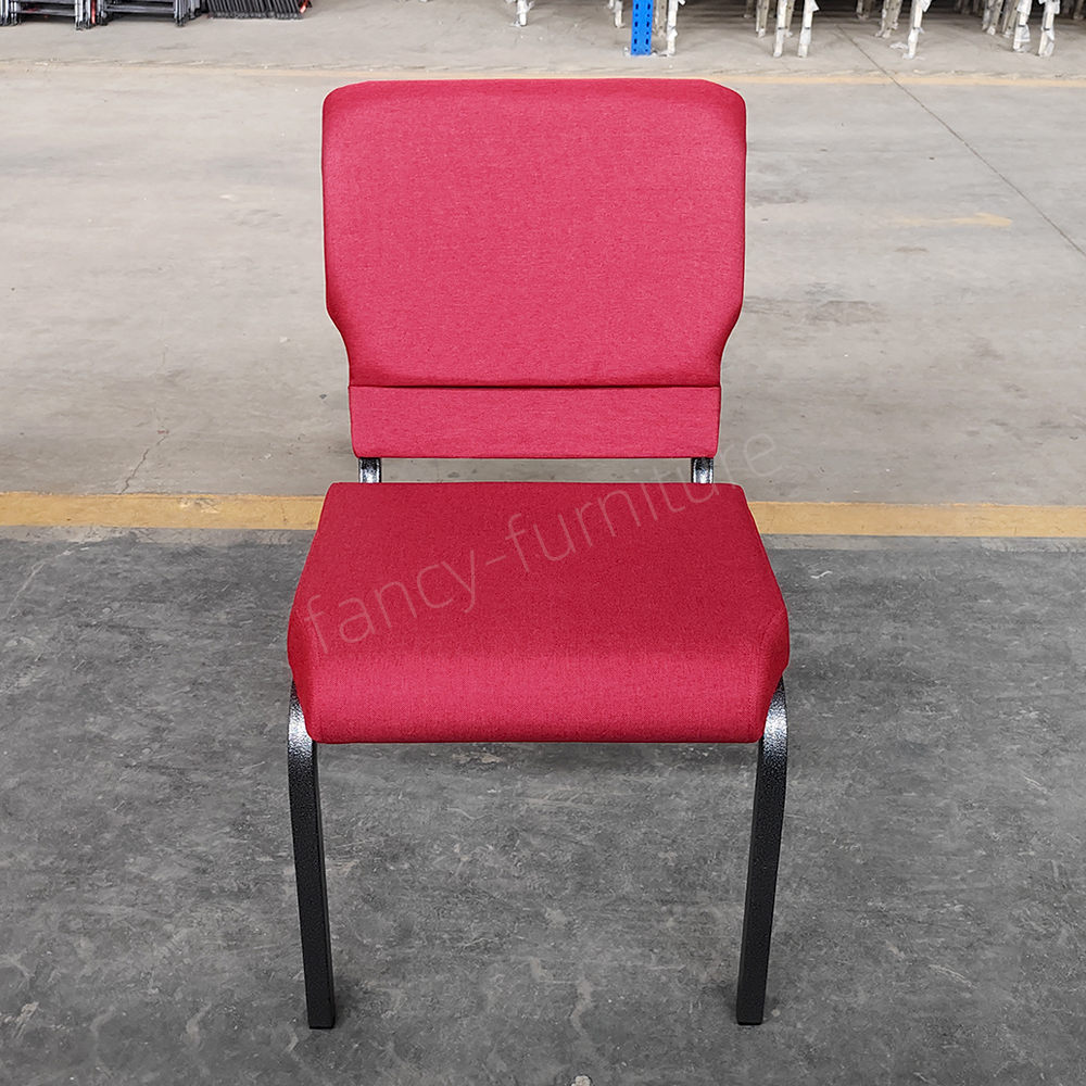 Comfort Upholstered Church Chair Interlocking Stackable Chapel Worship Seating for Church Project