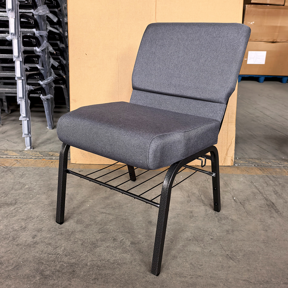 High Density Foam Custom Logo Modern Design Durable Comfort Church Chair for Religious Commercial Use