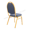 Stackable Chair Iron Legs Stackable Stable Solid Back Commercial Hotel Dining Indoor Outdoor Use Smile Banquet Chair