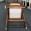 Folding Solid Rubber Wood Dining Chair with Natural Rattan Seat Backrest Portable Foldable Classic Design for Home & Hotel Use