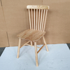 Classic Windsor Style Armless Chair, Natural Rubber Wood Dining Chair with Spindle Back Durable & Ergonomic for Home Hotel Use