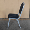 Wholesale Stackable Indoor Banquet Chairs-Modern Design Solid Back Foam Cushion Iron Legs Stable Commercial Hotel Dining Chairs