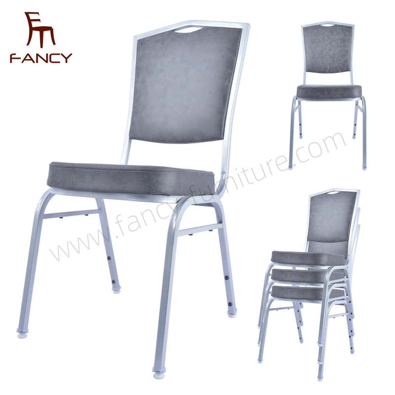 Simple Design School Canteen Furniture Hostel Lobby Soft Metal Frame Banquet Chair for Sales