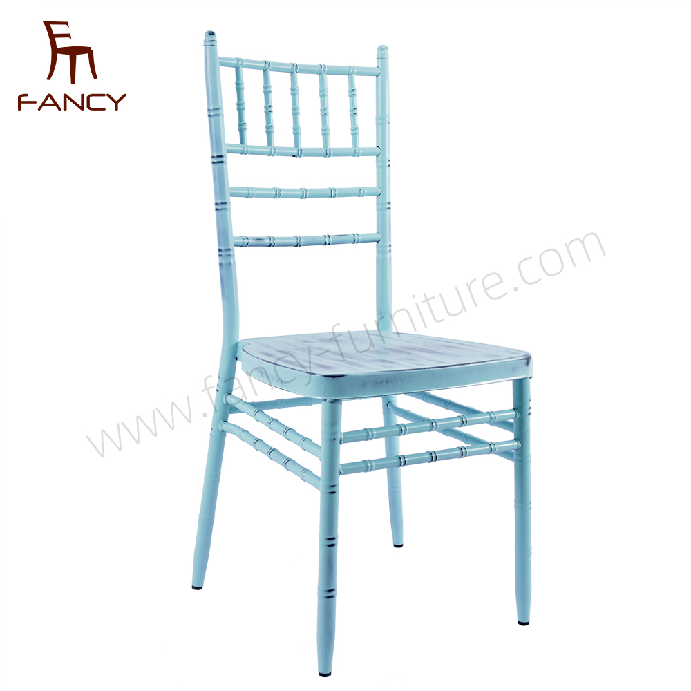 Factory Sale Elegant Chiavari Wedding Chairs Antique Metal Modern Portable Aluminium Banquets Restaurants Outdoor Living Room